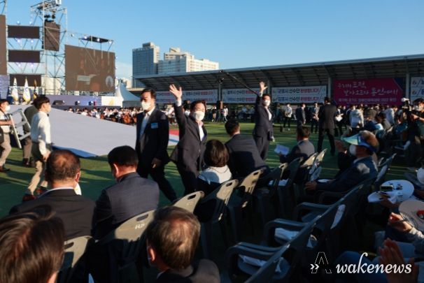 ‘제12회 경기도장애인체육대회’ 개회식에 참석한 주광덕 남양주시장