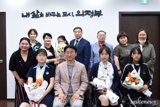 김동근 의정부시장, 제17회 전국장애학생체육대회 출전 선수 격려