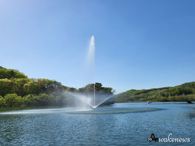 마장호수 분수
