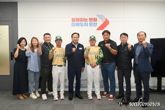 오산 리틀야구 소속‘감독 김우승, 선수 김민후·하승현’U-13 리틀야구 월드시리즈 우승