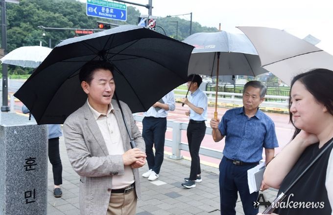 김동근 의정부 시장, 훈민초 현장점검하며 안전한 통학로 확보 관심 지속