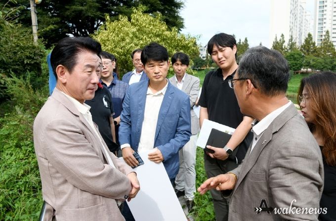김동근 의정부시장, 센트럴자이&위브캐슬 및 푸르지오 아파트 민원 현장 점검 나서