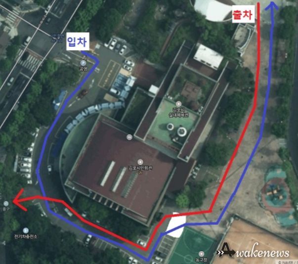 사우광장 진출입로 노선