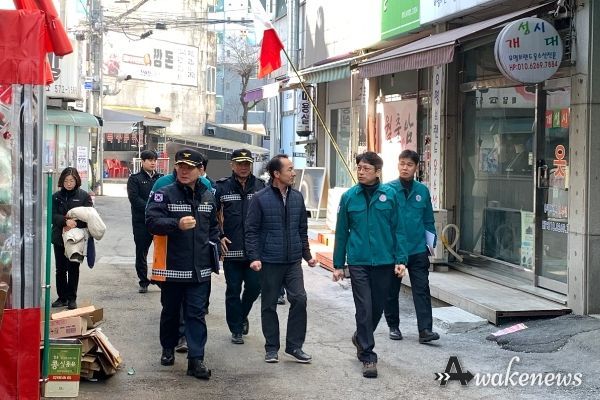 남양주시 부시장, 설 명절 대비 전통시장 화재예방 합동점검 나서