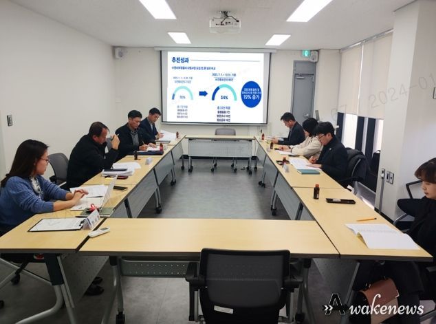 수원시가 ‘2023년 아동학대 조사 중복진술 최소화 시스템 시범사업 성과보고회’를 열고 있다.