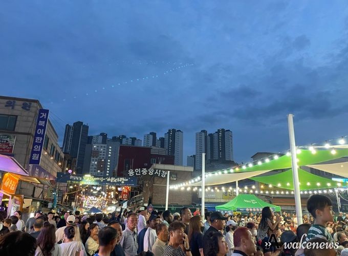 지난해 열렸던 제1회 별빛마당야시장 행사장 전경