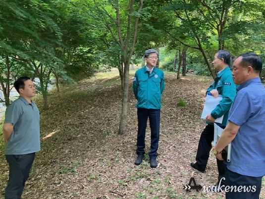 정순욱 광명시 부시장은 11일 관내 산사태 취약지역 안전 점검을 진행했다.