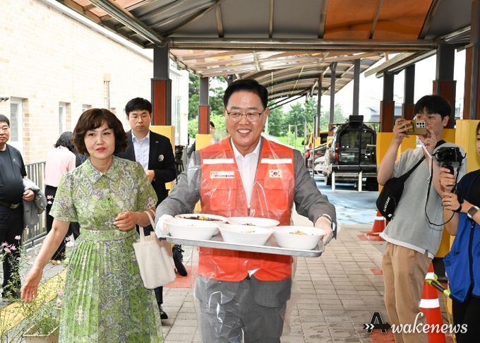 강수현 양주시장, ‘사랑의 자장면 나눔’ 현장 방문