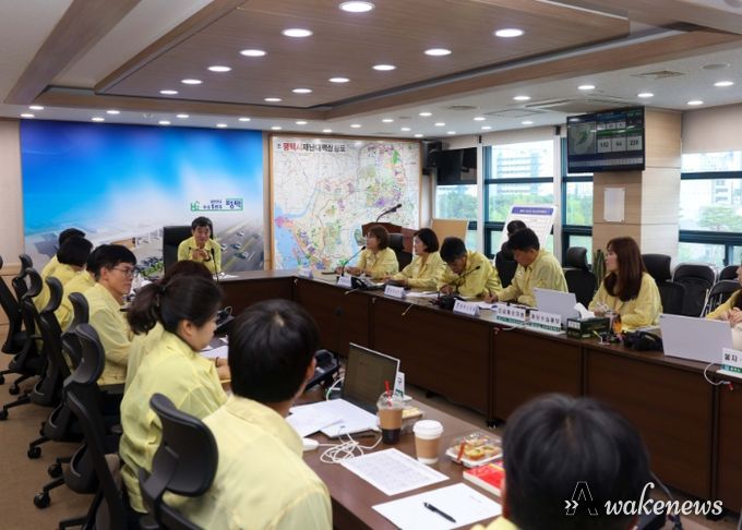 재난안전상황실 방문한 평택시의회 산업건설위원회
