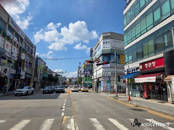 제15호 골목형상점가로 지정된 '구성언남 골목형상점가' 전경