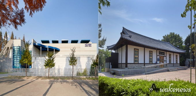 성호박물관(왼쪽 사진)과 최용신기념관(오른쪽 사진) 전경.