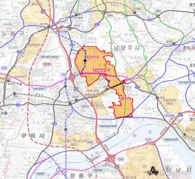 다산신도시 위치도