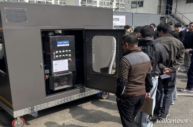 미세먼지 고형화 장치 시연